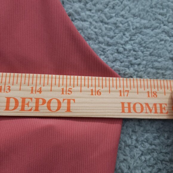 32 Degrees Cool Womens Medium Activewear Coral ribbed built-in bra Tank Top - Picture 2 of 7